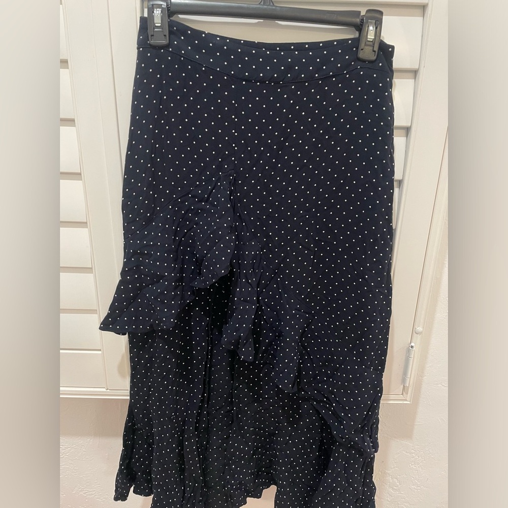 Long Zara polka dot skirt with slit